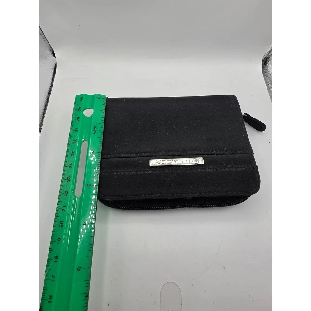 Villager Black Microfiber Bifold Zip Around Wallet Keychain ID Window Card Case